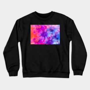 Daisies with a purple/orange gradient Crewneck Sweatshirt